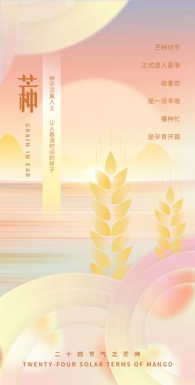 芒种节气宣传海报展板