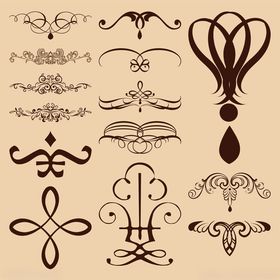 复古装饰花纹设计元素