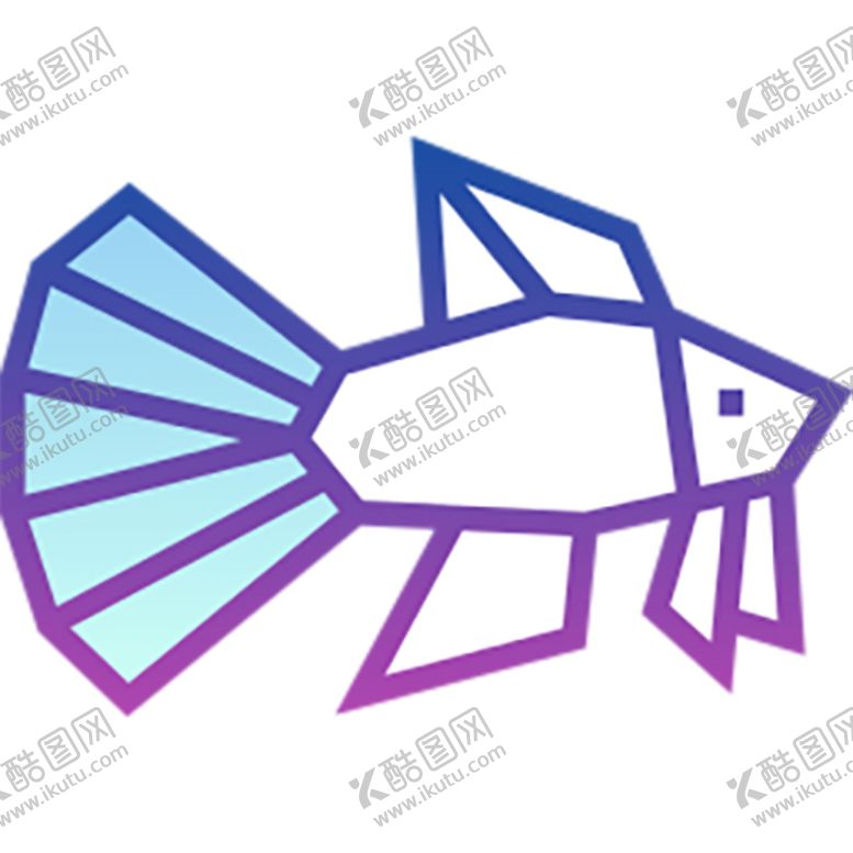 编号：35718210051109113672【酷图网】源文件下载-渐变色彩折纸孔雀鱼