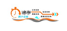 企业文化异形墙四个空间
