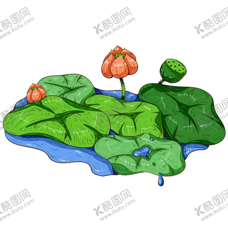 编号：29537409160250568904【酷图网】源文件下载-荷叶河水