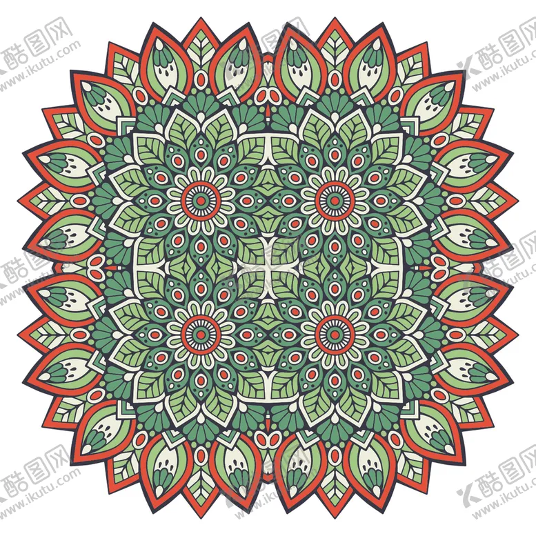 编号：25477309090305106984【酷图网】源文件下载-复古民族花纹