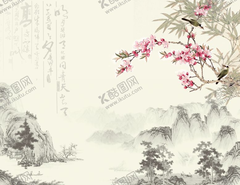 编号：38900509190255247016【酷图网】源文件下载-花鸟电视墙