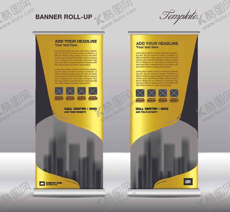 编号：55496609091148053381【酷图网】源文件下载-X展架易拉宝展示架设计模板矢量