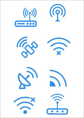 信号wifi无线网无线电图标