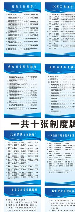 蓝色高端岗位职责制度牌