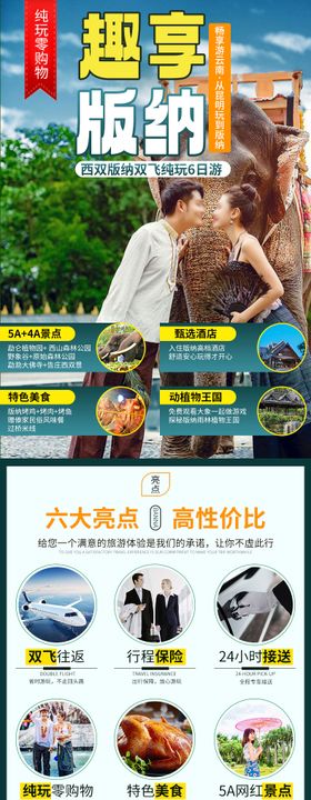 云南西双版纳纯玩6日游详情页描述
