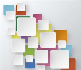 五颜六色方块背景上白色方