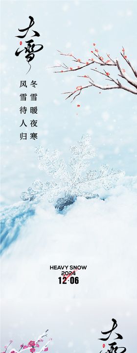 大雪小寒节气海报