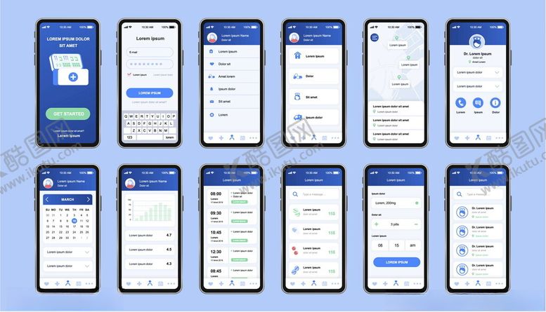 编号：65874709260647353144【酷图网】源文件下载-手机应用界面设计展示