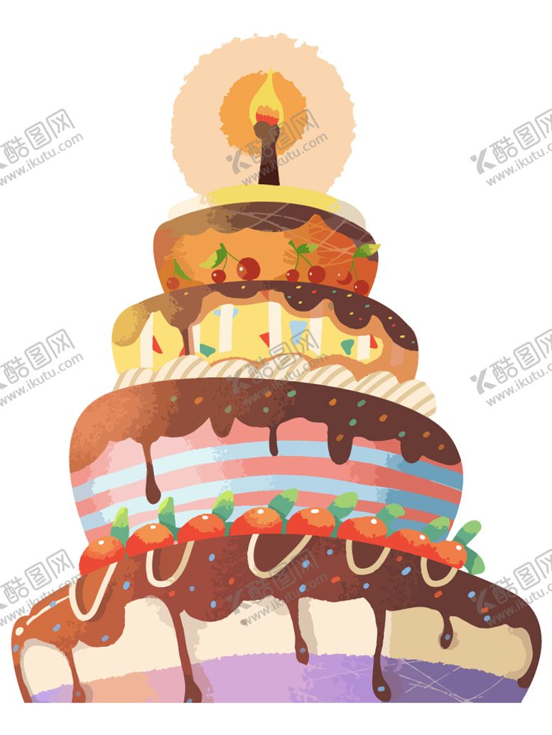 编号：91214210201208002497【酷图网】源文件下载-卡通蛋糕插画