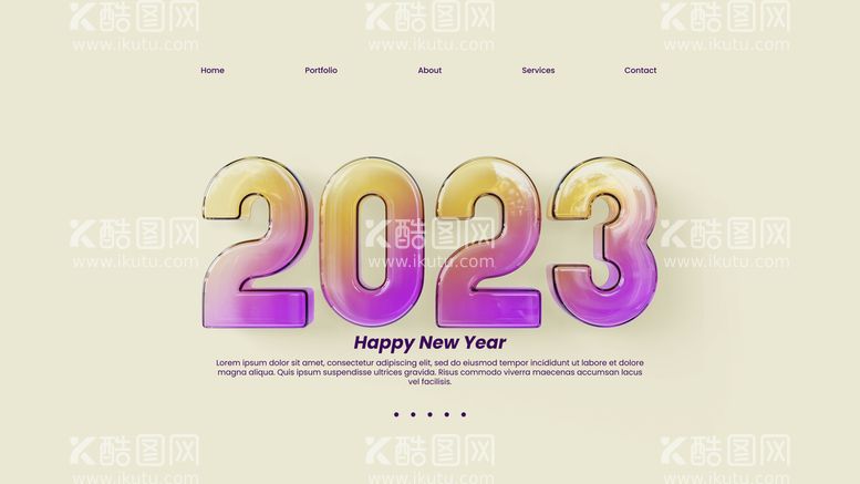 编号：67839009291217283567【酷图网】源文件下载-创意2023年新年兔年数字字体