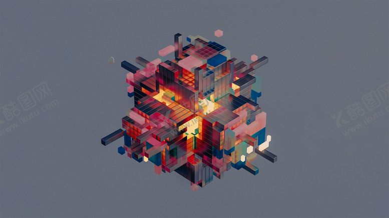 编号：52999902021514135113【酷图网】源文件下载-3d立方体抽象造型