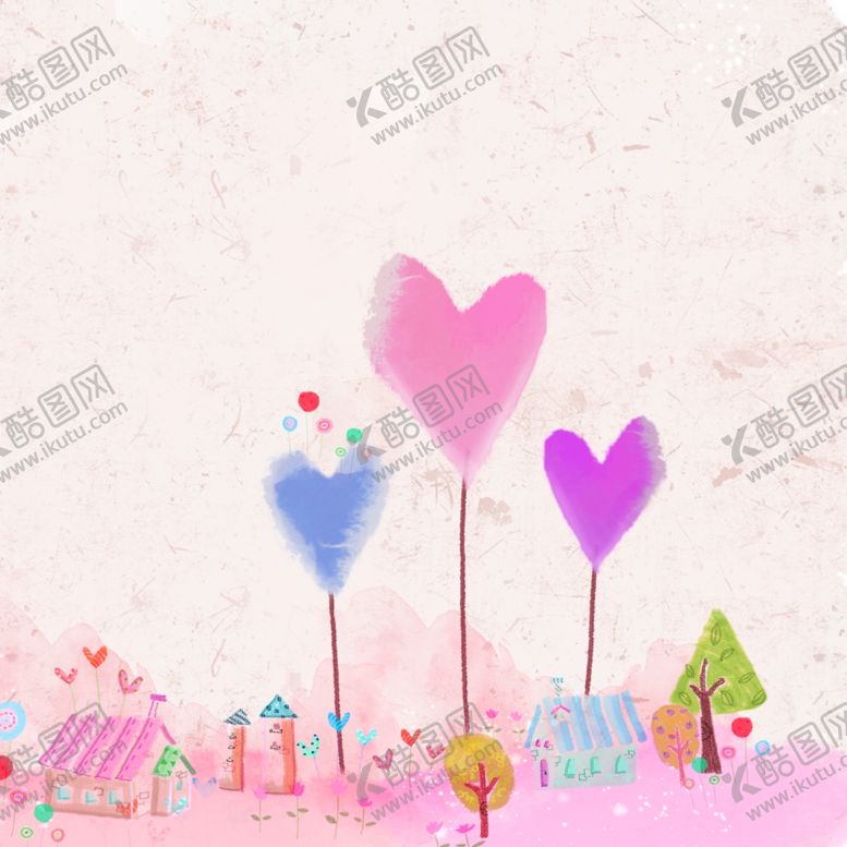 编号：44783012010913505702【酷图网】源文件下载-爱心花卉水彩挂画装饰画