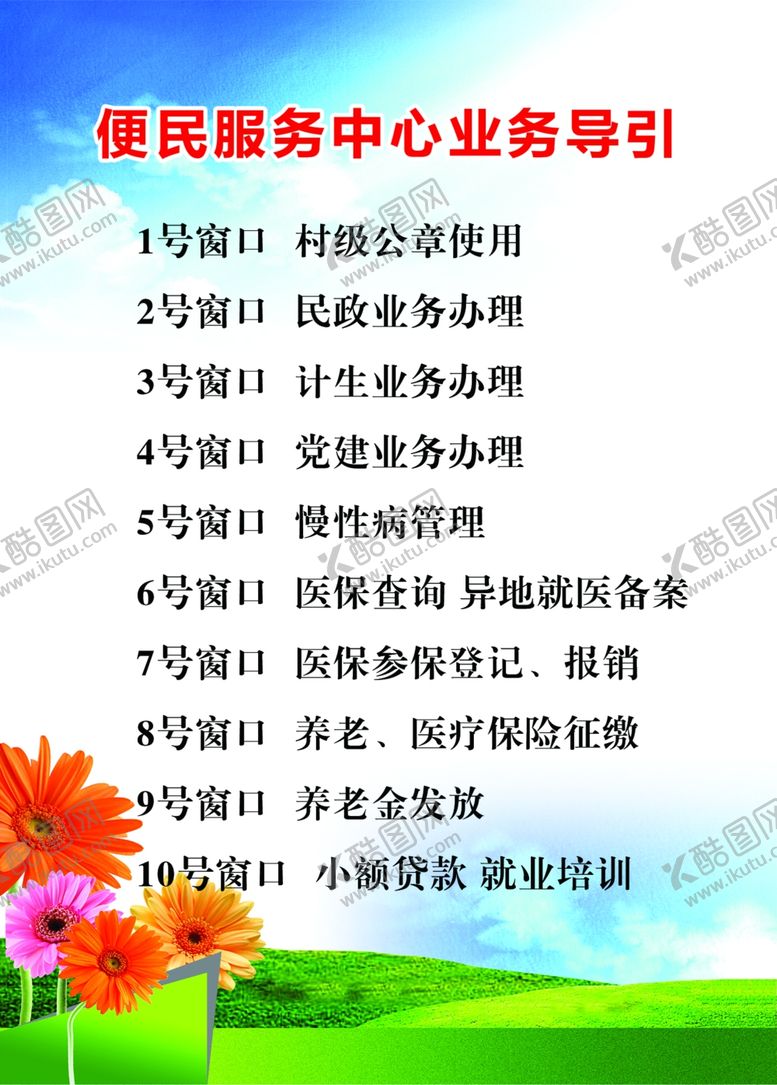 编号：19316502221017023964【酷图网】源文件下载-便民服务导引