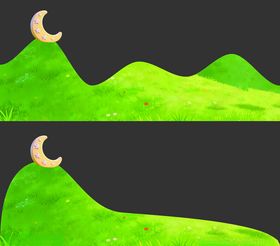 蓝天白云下的绿色原野