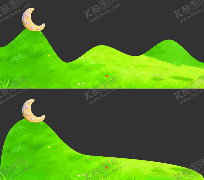 编号：68846004162250016176【酷图网】源文件下载-月夜下的绿色山丘