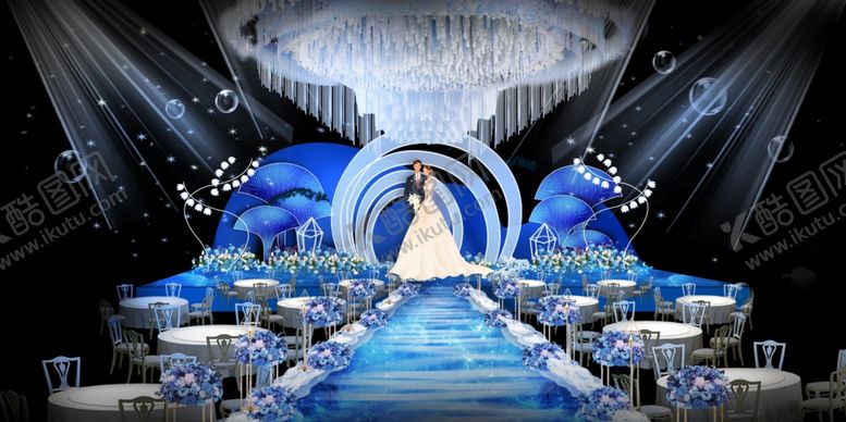 编号：30856810051817235031【酷图网】源文件下载-蓝色婚礼