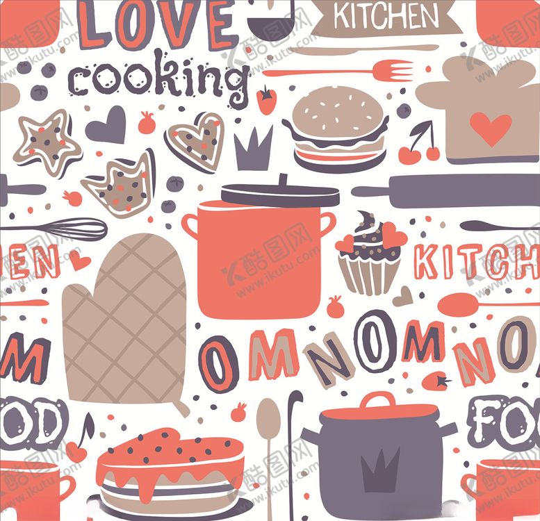 编号：97623410142124135862【酷图网】源文件下载-厨房一角甜品元素