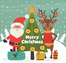 圣诞节创意卡通图案设计