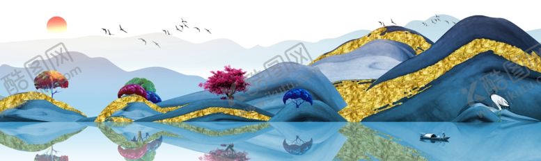 编号：22188505011305352101【酷图网】源文件下载-创意国潮装饰画图片