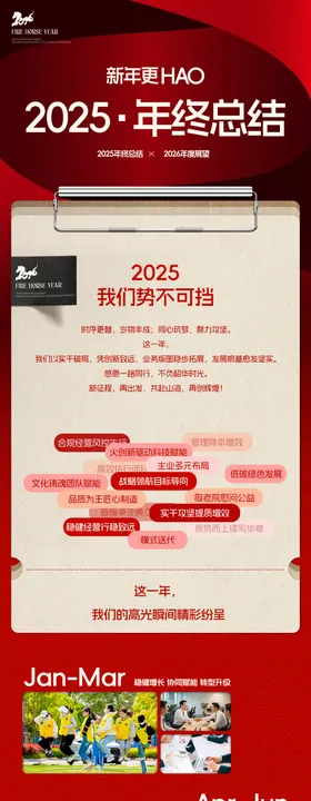 商业年终总结长图