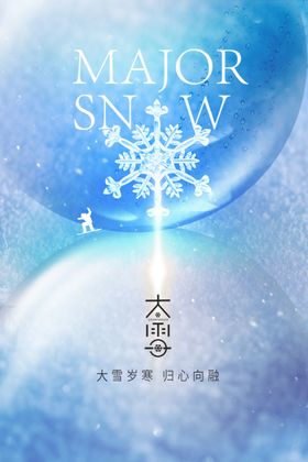 大雪节气宣传海报展板