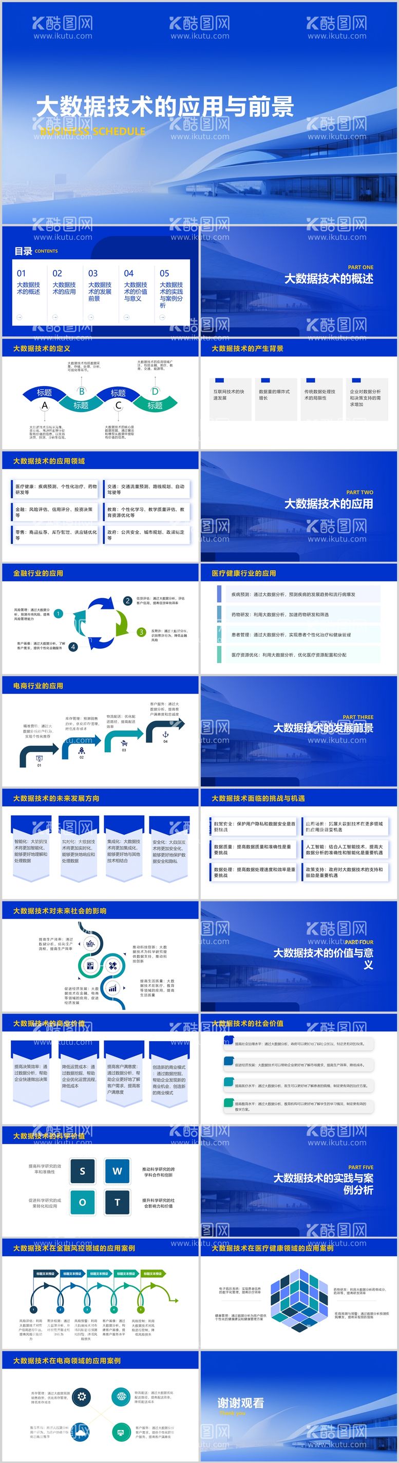 编号：40611411301749357864【酷图网】源文件下载-大数据技术的应用与前景PPT