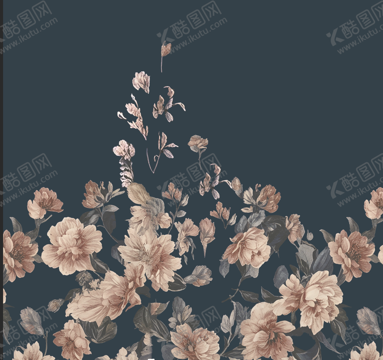 编号：25654512071733593707【酷图网】源文件下载-手绘花蓝色花