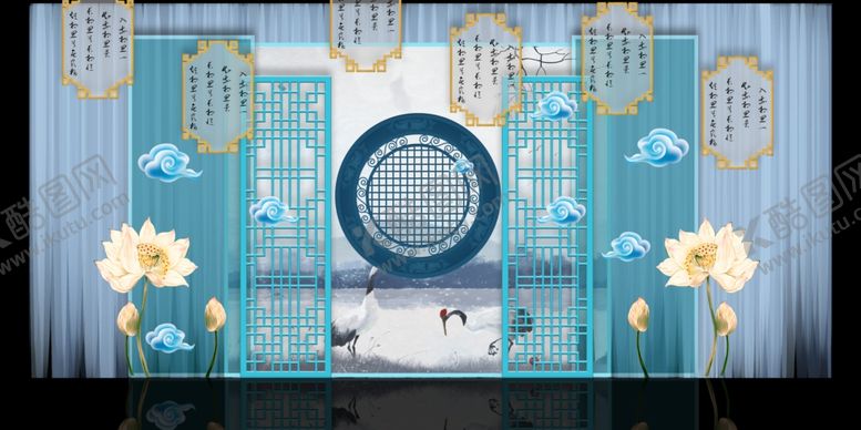 编号：56367210090748108878【酷图网】源文件下载-蓝色婚礼