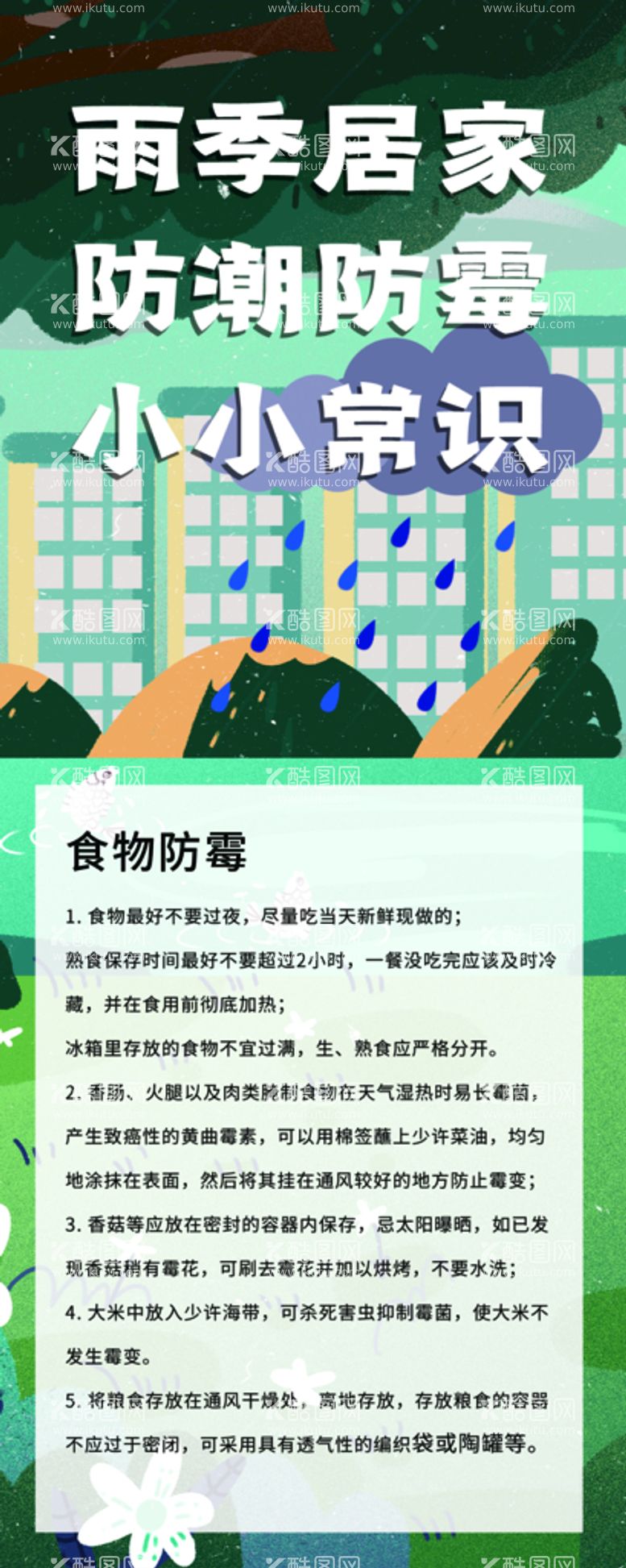 编号：28639709290418246017【酷图网】源文件下载-雨季居家防潮小知识展板