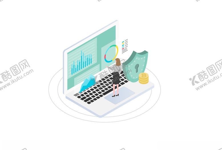 编号：74666610161324467516【酷图网】源文件下载-简约金融经济统计2.5D矢量元