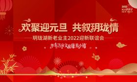 欢聚迎元旦活动宣传海报