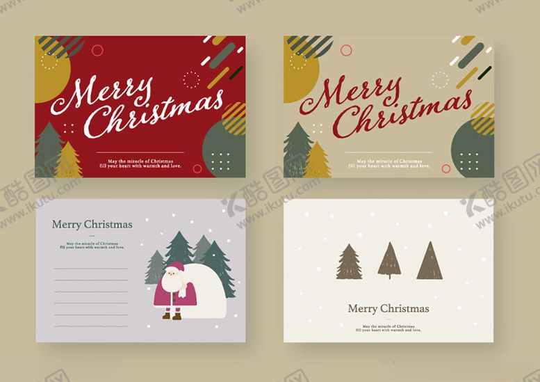 编号：69517110042336025718【酷图网】源文件下载-圣诞贺卡设计模板