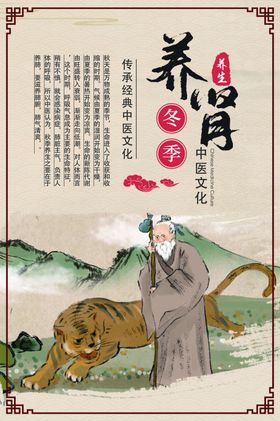 养肾中医文化传统宣传海报素材