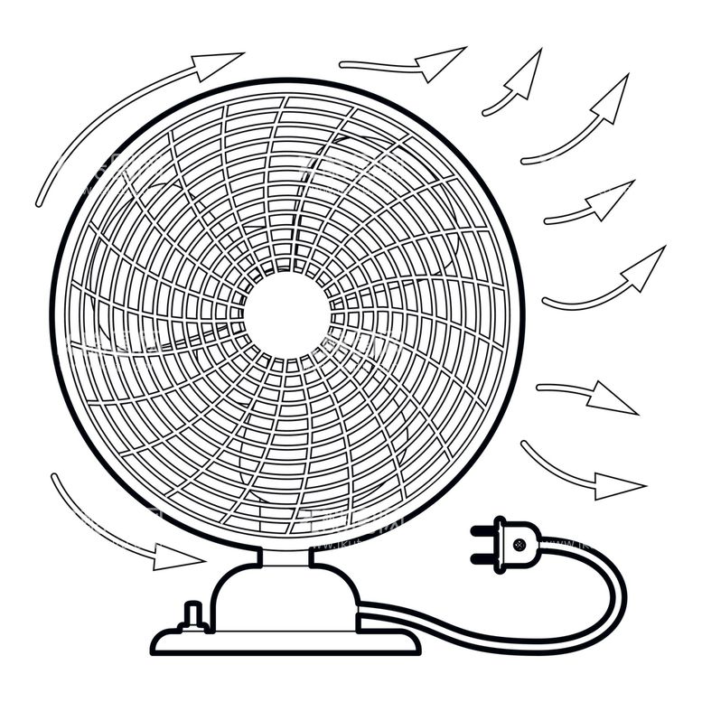 编号：48951009241300091783【酷图网】源文件下载-卡通电风扇