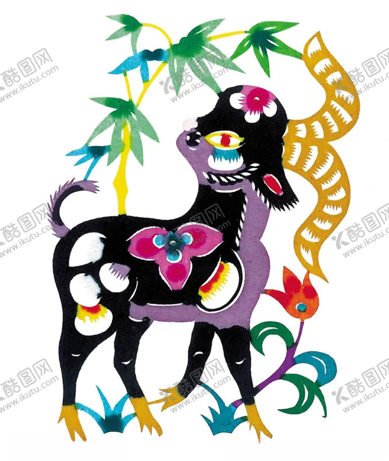 编号：37324706271731243432【酷图网】源文件下载-山羊剪纸