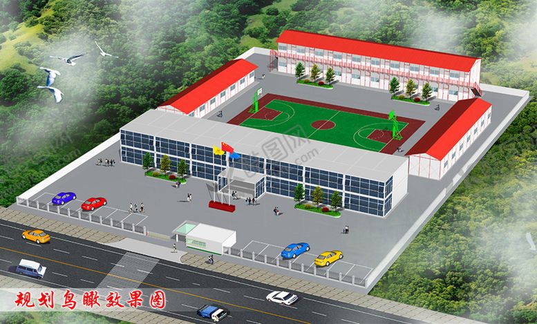 编号：09268109171308350382【酷图网】源文件下载-活动板房 集装箱玻璃幕墙