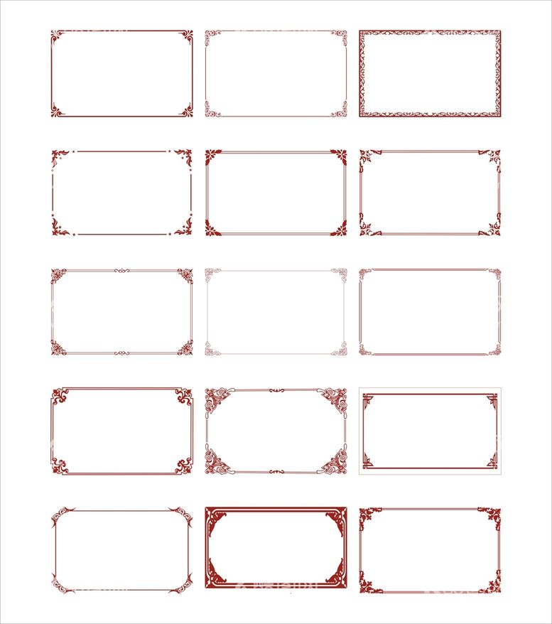 编号：81919610250339366230【酷图网】源文件下载-花边古典边框红色
