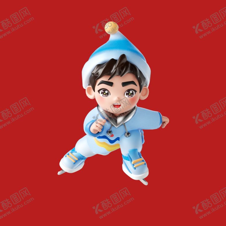 编号：25026101141110319307【酷图网】源文件下载-手绘滑雪人物
