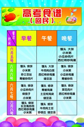 高考食谱