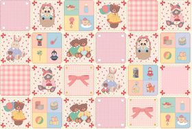 可爱卡通图案背景图