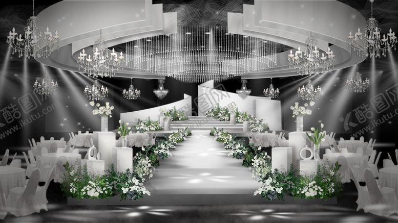 编号：81905009260152138834【酷图网】源文件下载-白绿色婚礼