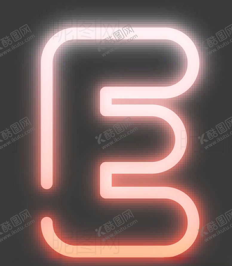 编号：38205210241554495168【酷图网】源文件下载-霓虹灯字母E