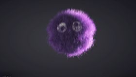 C4D模型动画跳动毛绒玩具球
