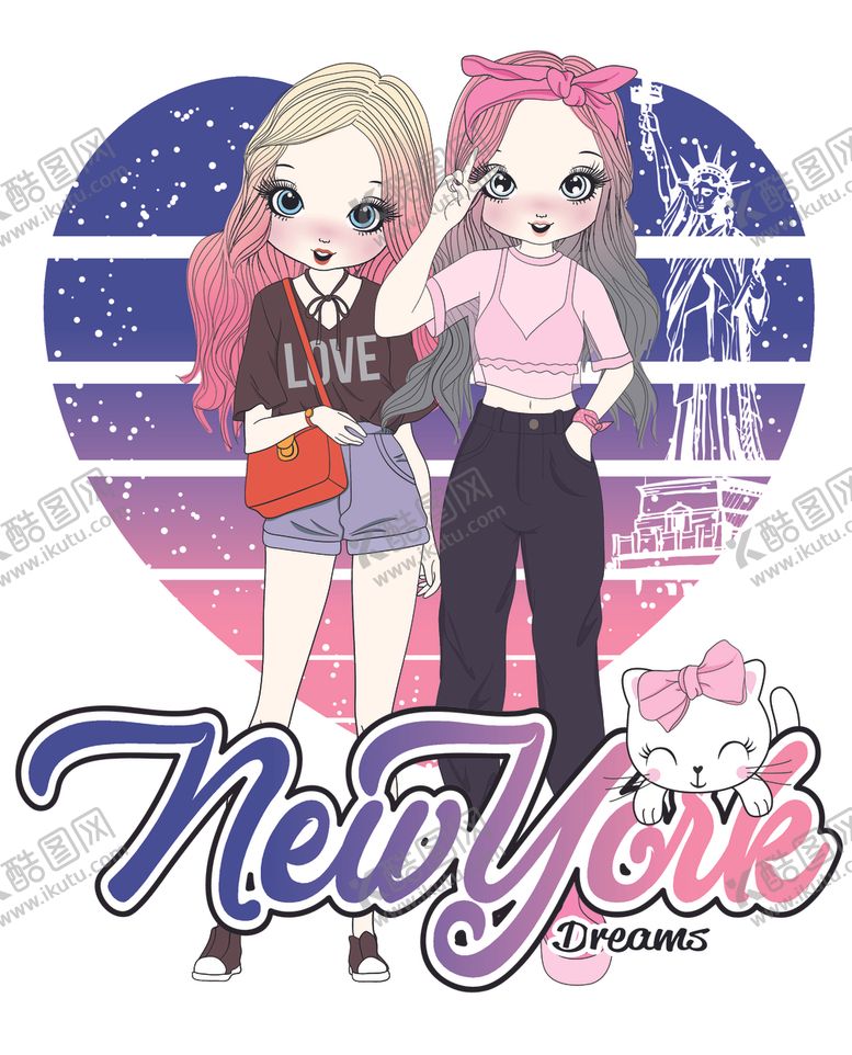 编号：40075909252219531479【酷图网】源文件下载-时尚人物女孩插画