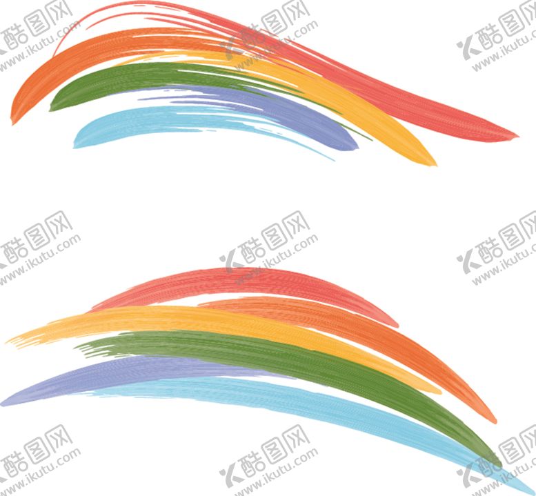 编号：21544809201101438220【酷图网】源文件下载-手绘水彩彩虹
