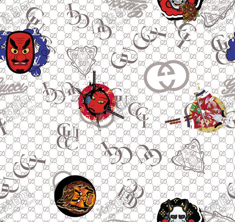 编号：28411210010552172631【酷图网】源文件下载-大牌花型古驰