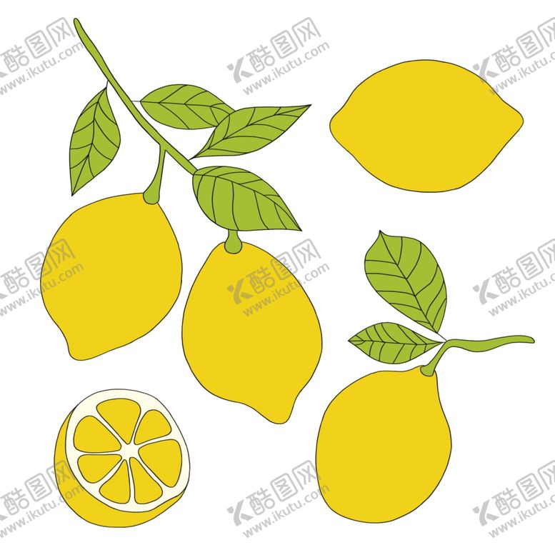 编号：70675702210612368310【酷图网】源文件下载-手绘柠檬插画