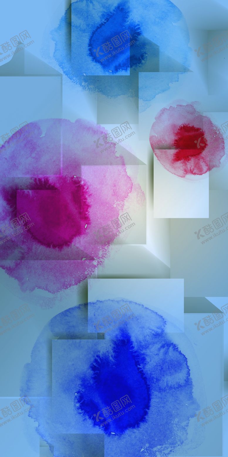水墨斑点立体玄关装饰画唯美艺术过道